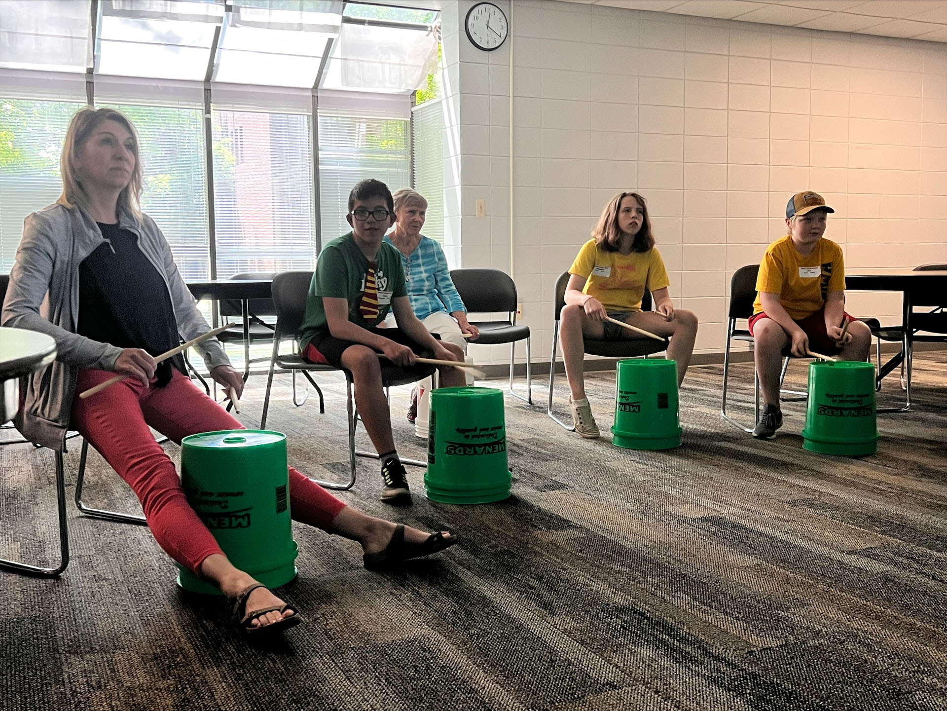 bucket drumming