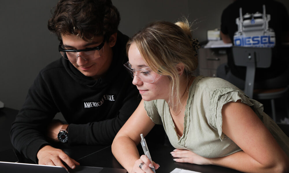 NIACC students working on homework