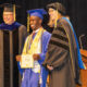 (Left to Right): NIACC President Dr. Steve Schulz; NIACC Student Oscar Madong; Dr. Erin Shaw, NIACC Interim Vice President of Academic Affairs