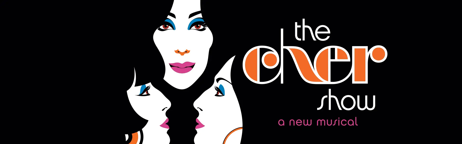 Illustration of Cher. Text: The Cher Show Musical. Thursday April 4, 7:00pm