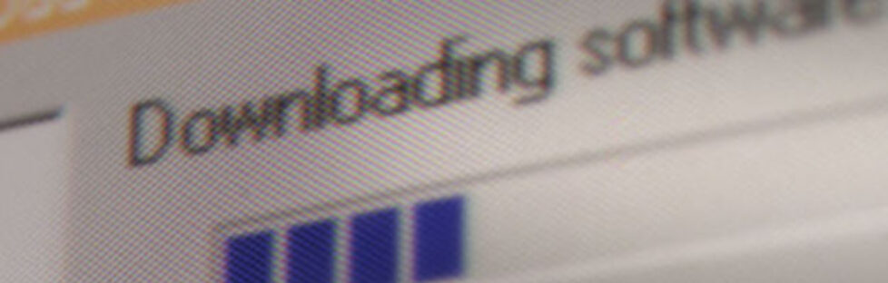 Image of computer downloading software