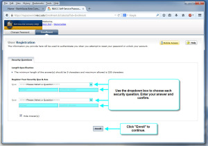 Password Self-service Enroll step 4
