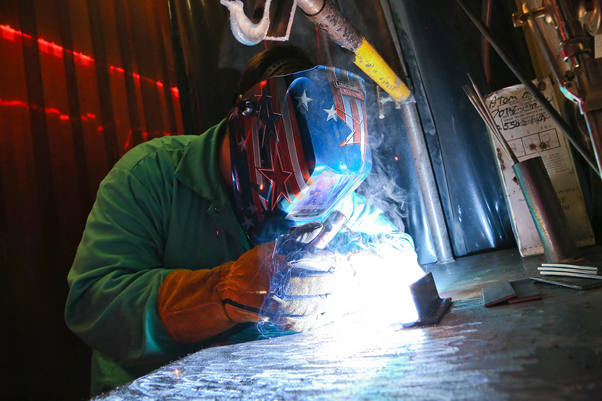 Picture of Student Welding