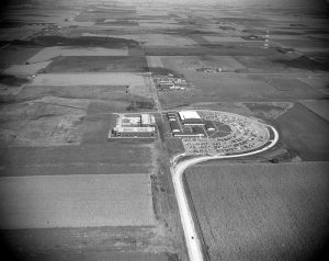 Aerial photo of the NIACC campus