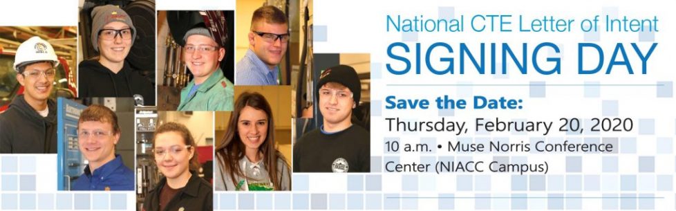 Photo inviting students to the Career and Technical Signing Day on February 20, 2020