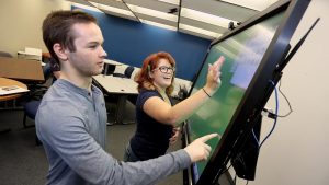 Photo students in a McAllister Hall classroom