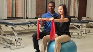 Photo students in a Physical Therapy classroom