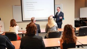 Photo of the Pappajohn Center conference room