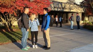 Photo of students outside the NIACC Auditorium
