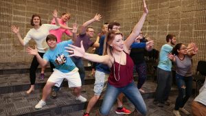 Photo of students practicing for a vocal concert