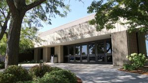 Photo of the exterior of the Gymnasium