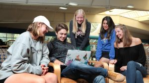 Photo of students lounging in the Activity Center