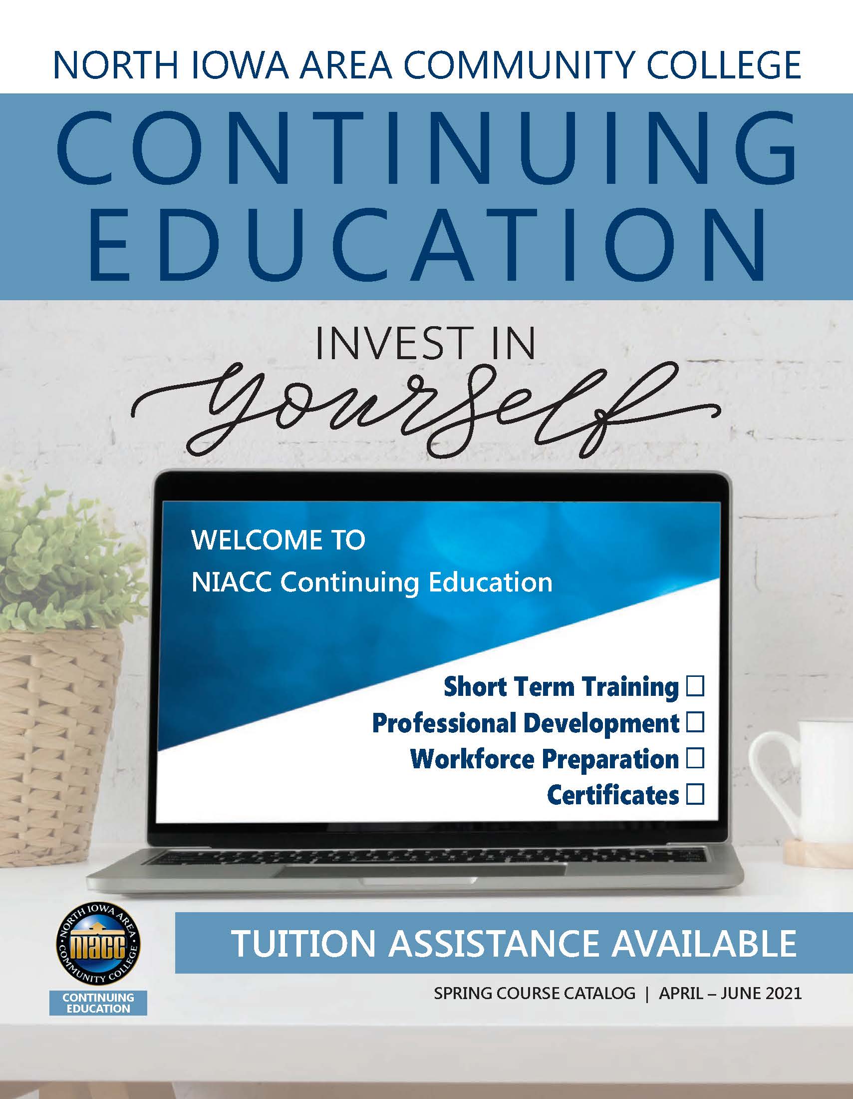 Graphic of the Community Education Spring 2021 magazine cover