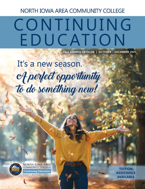 Graphic of the Community Education Fall 2021 magazine cover