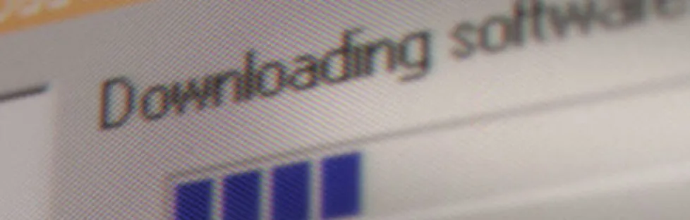 Image of computer downloading software