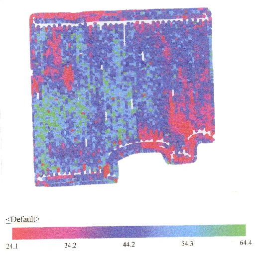 Picture of Yield Map Field 6 Soybeans - 1999