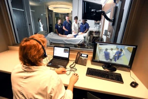 Picture of the Health Simulation Center during a Simulation
