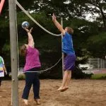 Picture of Students playing sand volleyball