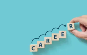 Picture of building blocks with letters spelling the word "Career"